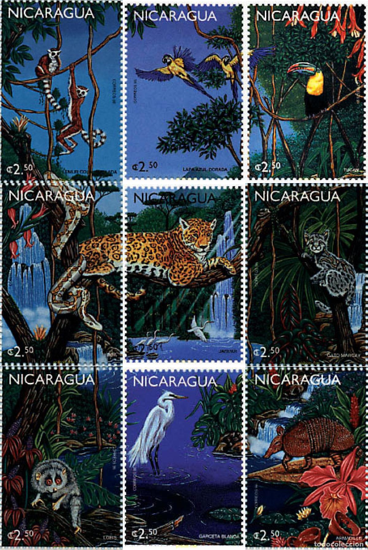 Sellos: 347784 MNH NICARAGUA 1999 FAUNA DE AMERICA CENTRAL
