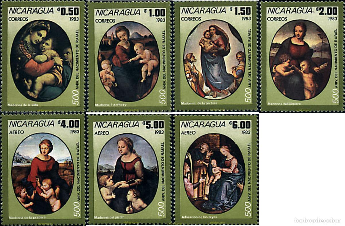 Briefmarken: 124797 MNH NICARAGUA 1983 PINTURAS DE RAFAEL