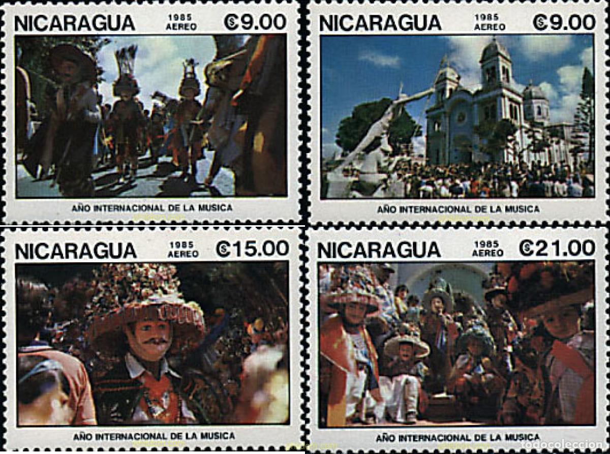 Francobolli: 347906 MNH NICARAGUA 1985 A&Ntilde;O INTERNACIONAL DE LA MUSICA