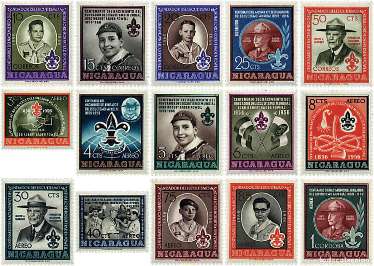 Sellos: 38638 MNH NICARAGUA 1957 CENTENARIO DEL NACIMIENTO DE LORD BADEN-POWELL