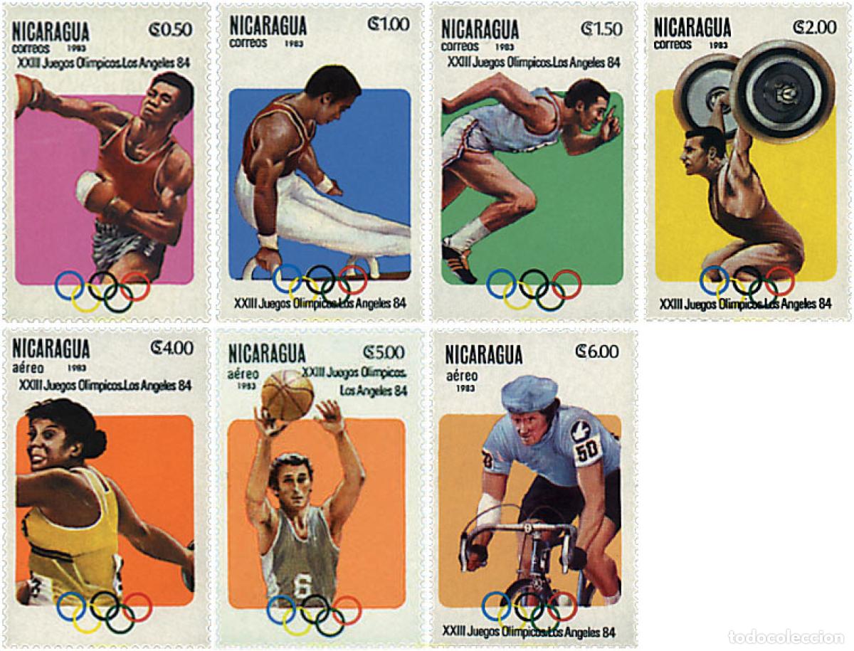 Timbres: 53947 MNH NICARAGUA 1983 23 JUEGOS OLIMPICOS VERANO LOS ANGELES 1984