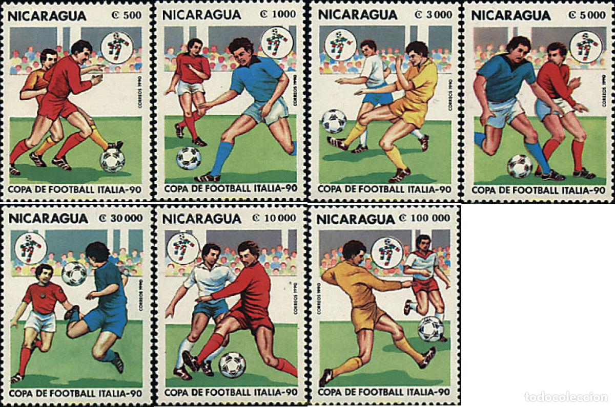 Sellos: 68434 MNH NICARAGUA 1990 COPA DEL MUNDO DE FUTBOL. ITALIA-90