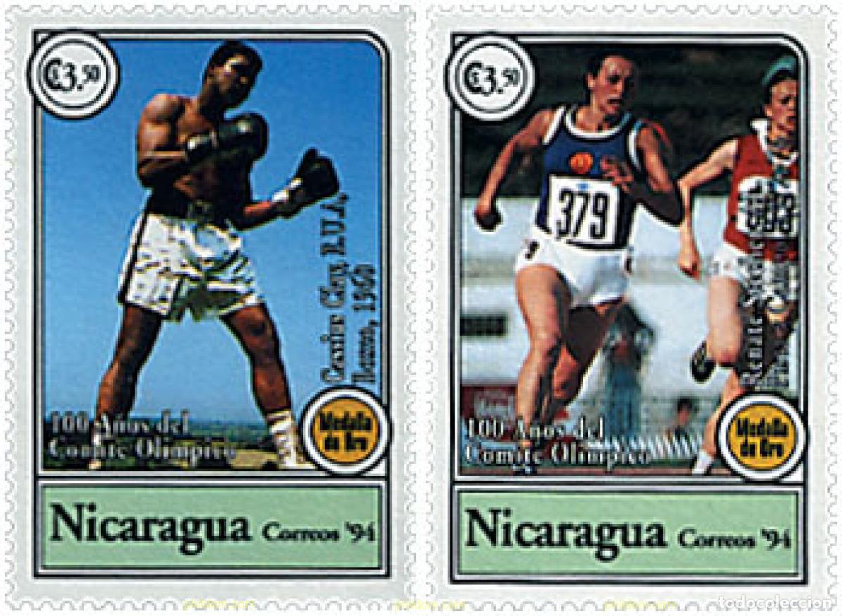 Sellos: 70169 MNH NICARAGUA 1994 CENTENARIO DEL COMITE OLIMPICO INTERNACIONAL