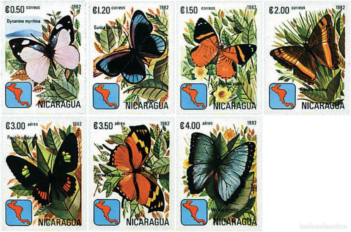 Sellos: 76989 MNH NICARAGUA 1982 MARIPOSAS