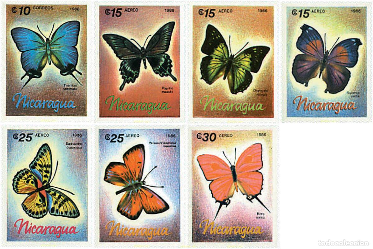 Sellos: 77371 MNH NICARAGUA 1986 MARIPOSAS