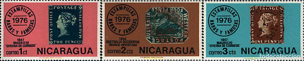 Sellos: 304495 MNH NICARAGUA 1976 SELLOS RAROS Y FAMOSOS