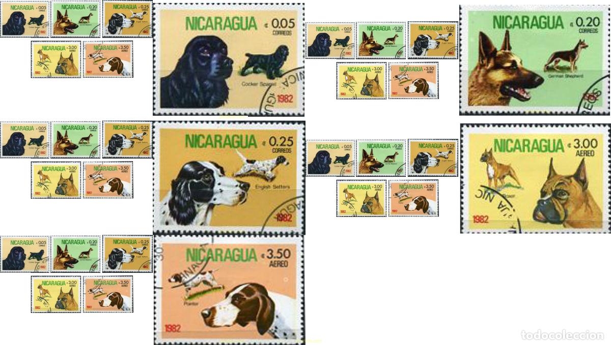 Sellos: 207308 USED NICARAGUA 1982 PERROS DE RAZA