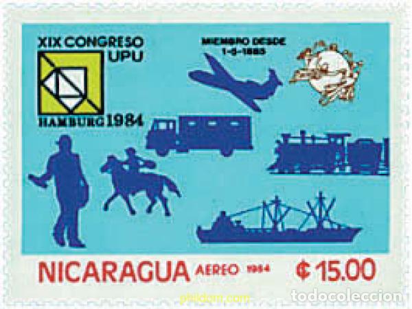 Sellos: 61227 MNH NICARAGUA 1984 19 CONGRESO DE UPU EN HAMBURGO