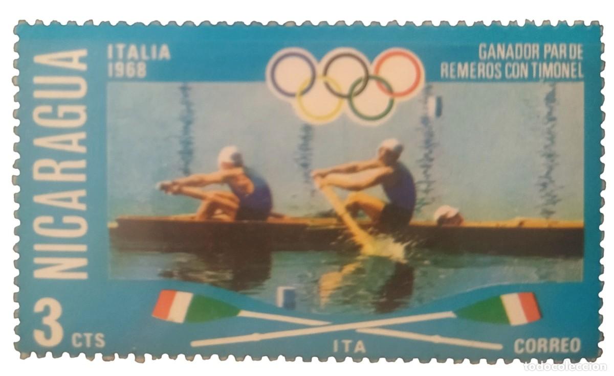Francobolli: NICARAGUA 1976 Juegos Ol&iacute;mpicos. Montr&eacute;al&acute;76. Campeones ol&iacute;mpicos de remo. NUEVO - MNH **