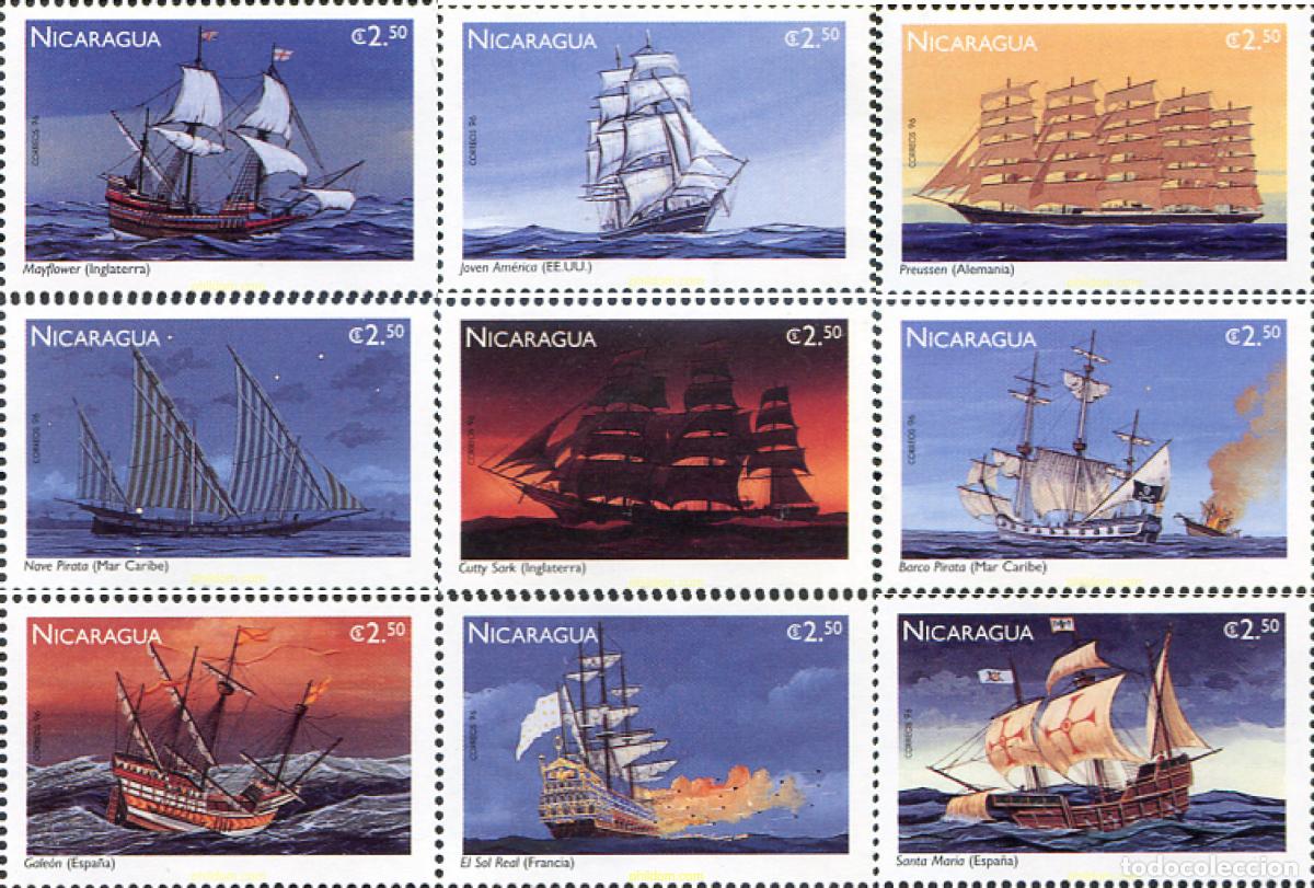 Sellos: 347778 MNH NICARAGUA 1996 BARCOS CLASICOS