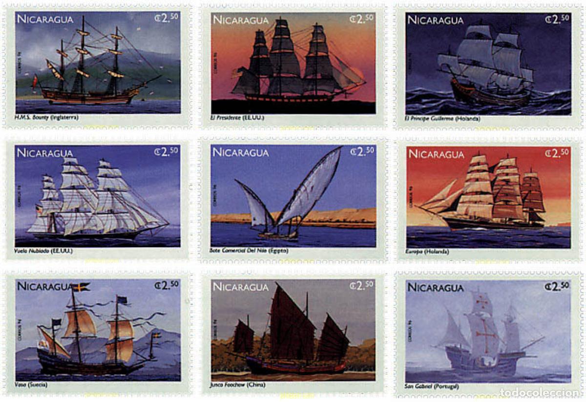 Sellos: 347779 MNH NICARAGUA 1996 BARCOS CLASICOS