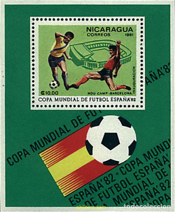 Stamps: 54279 MNH NICARAGUA 1981 COPA DEL MUNDO DE FUTBOL. ESPA&Ntilde;A-82