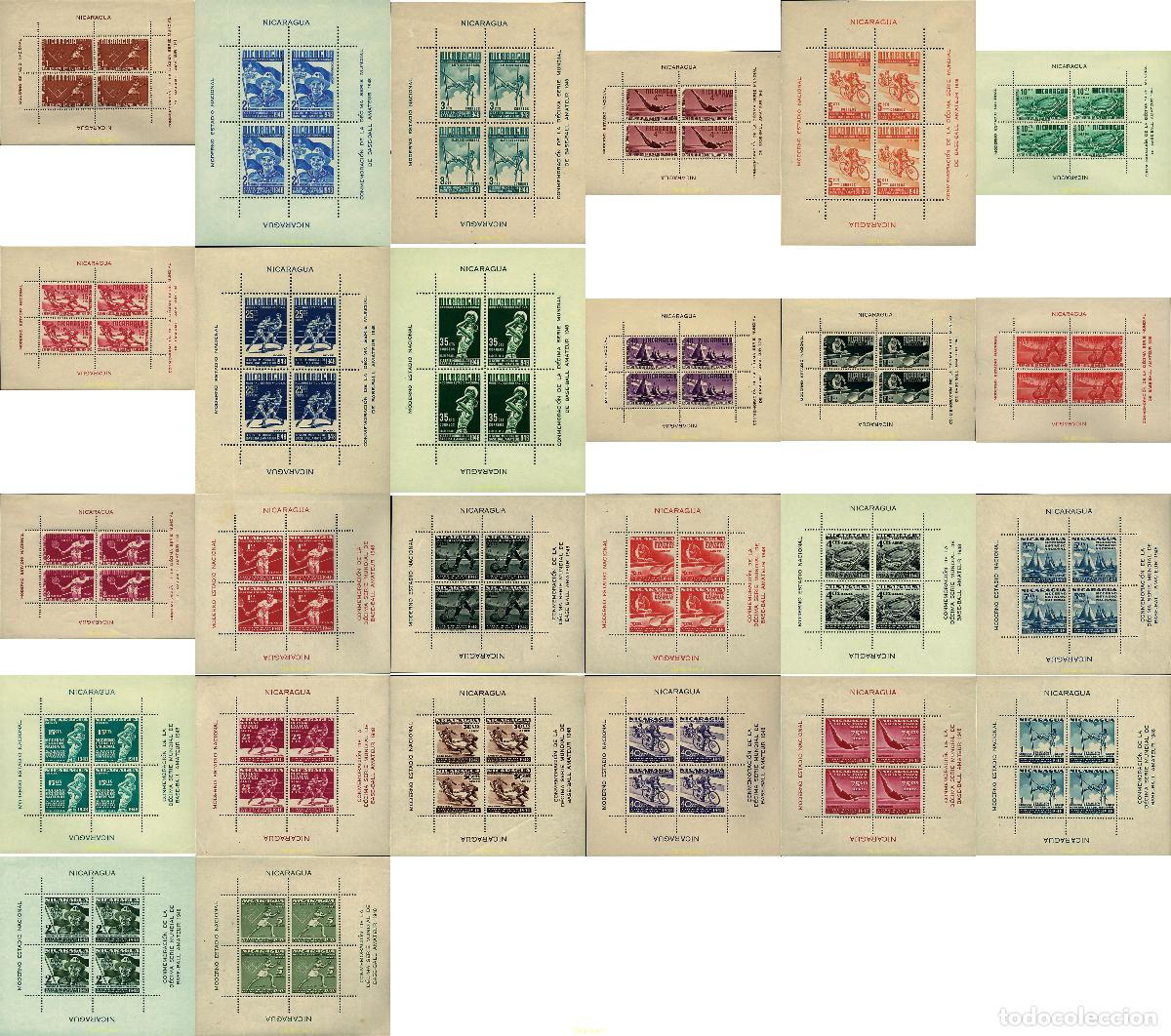 Sellos: 52992 MNH NICARAGUA 1949 10 CAMPEONATO DE BEISBOL AMATEUR