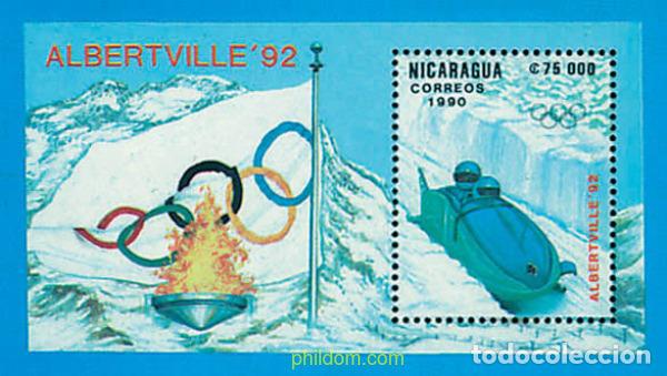 Sellos: 71417 MNH NICARAGUA 1990 16 JUEGOS OLIMPICOS INVIERNO ALBERTVILLE 1992