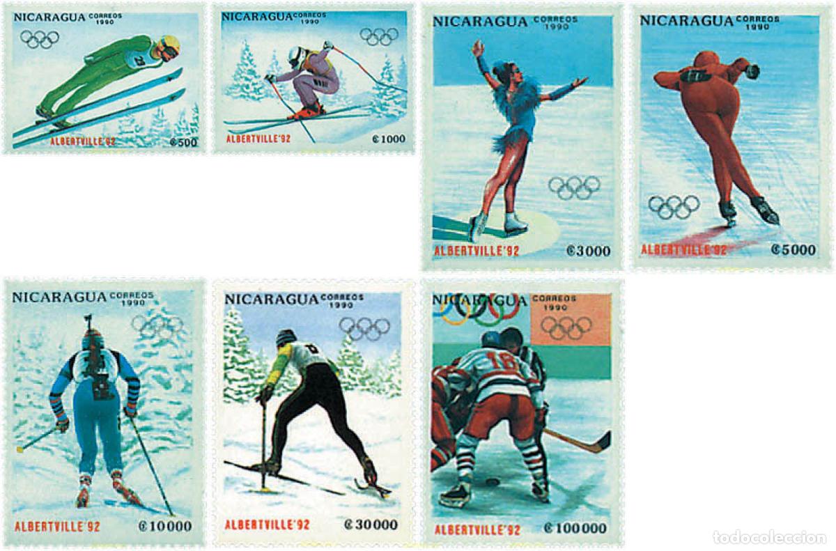 Sellos: 71415 MNH NICARAGUA 1990 16 JUEGOS OLIMPICOS INVIERNO ALBERTVILLE 1992