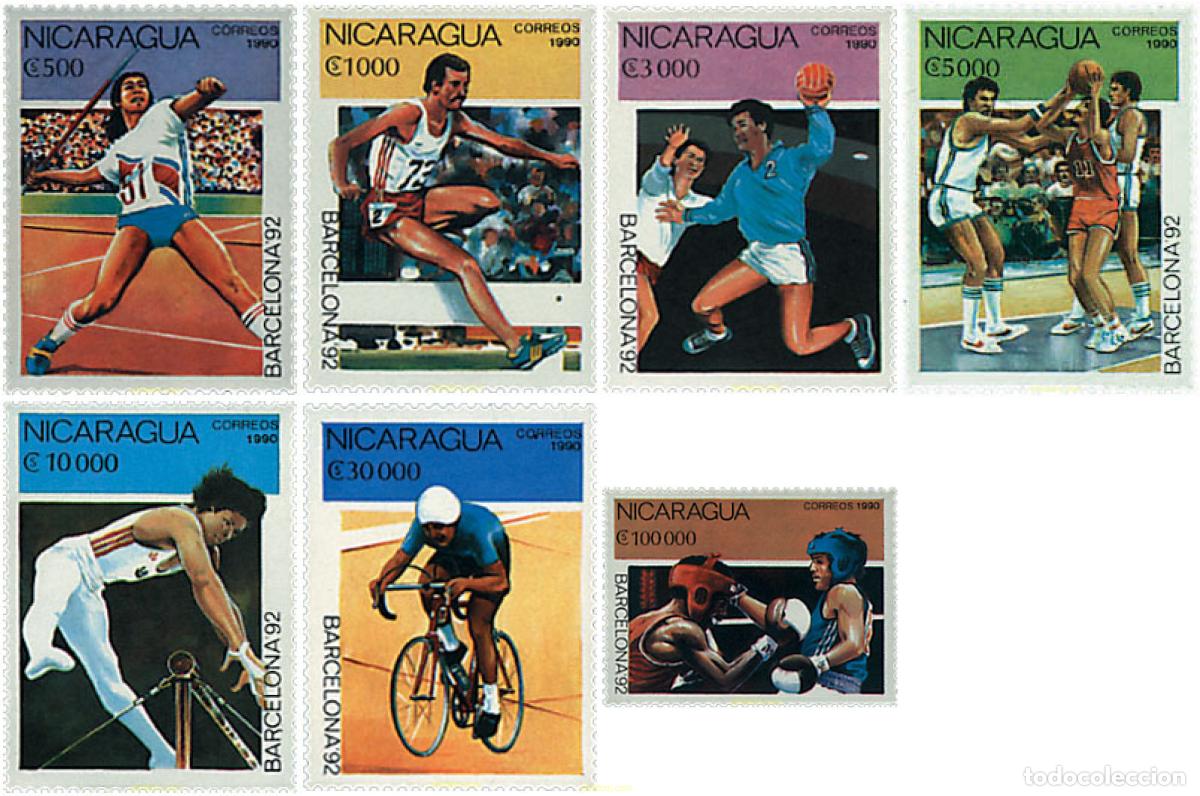 Sellos: 52129 MNH NICARAGUA 1990 25 JUEGOS OLIMPICOS VERANO BARCELONA 1992