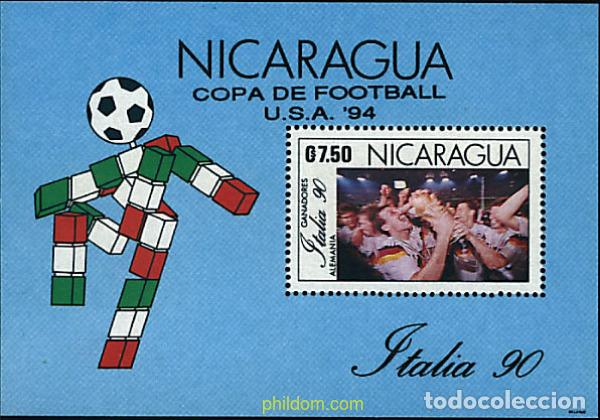 Sellos: 69661 MNH NICARAGUA 1993 COPA DEL MUNDO DE FUTBOL. USA-94