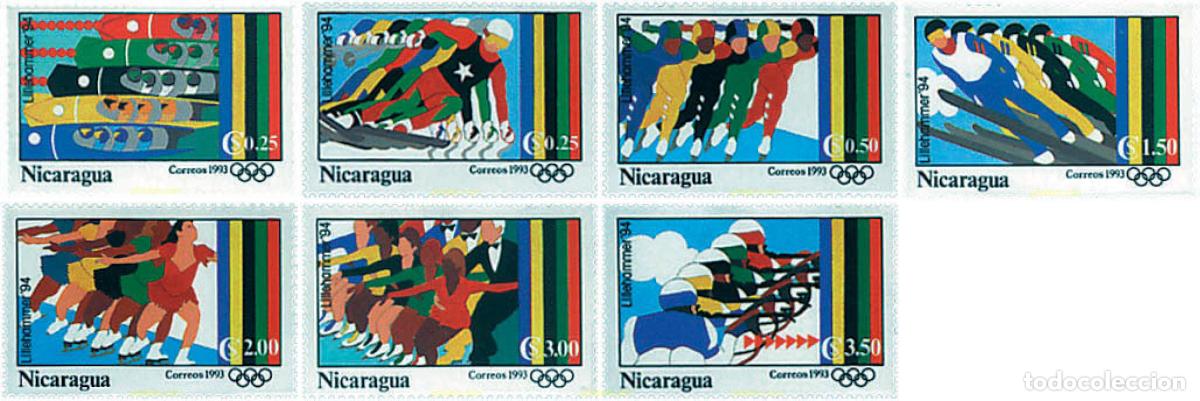 Sellos: 71420 MNH NICARAGUA 1993 17 JUEGOS OLIMPICOS INVIERNO LILLEHAMMER 1994