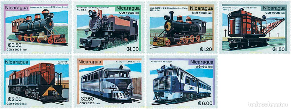 Sellos: 61317 MNH NICARAGUA 1981 LOCOMOTORAS