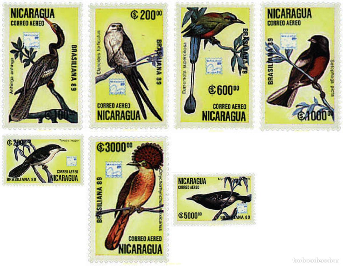 Sellos: 36846 MNH NICARAGUA 1989 BRASILIANA 89. EXPOSICION FILATELICA EN RIO
