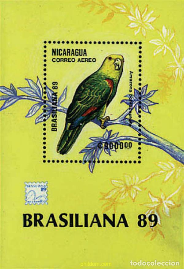 Sellos: 36845 MNH NICARAGUA 1989 BRASILIANA 89. EXPOSICION FILATELICA EN RIO