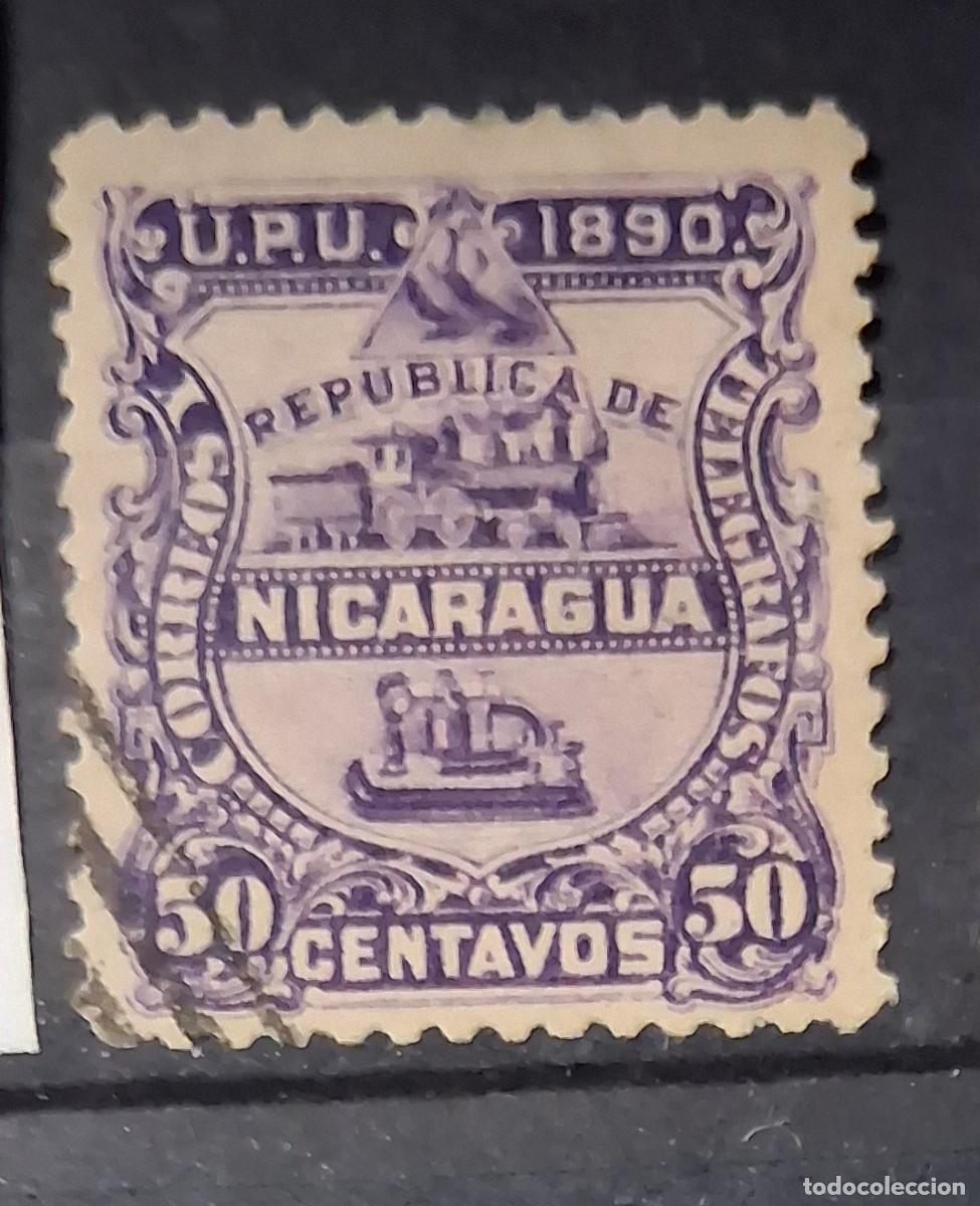 Sellos: NICARAGUA, 1890, CAT.YT. 25.