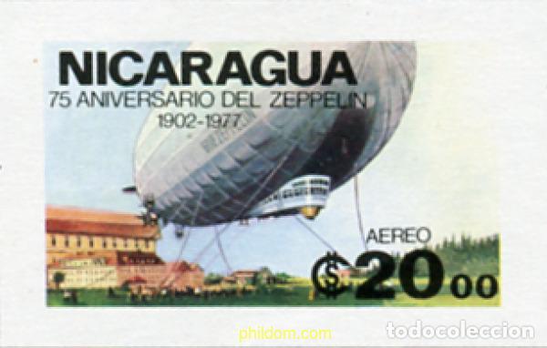 Sellos: 19972 MNH NICARAGUA 1977 75 ANIVERSARIO DEL ZEPPELIN