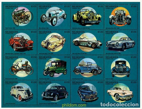 Selos: 275379 MNH NICARAGUA 1994 CENTENARIO DE MERCEDES BENZ Y DE FORD
