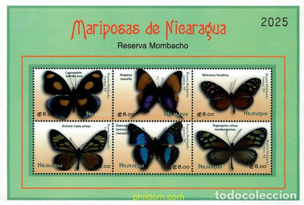 Sellos: 256266 MNH NICARAGUA 2000 MARIPOSAS