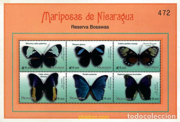 Sellos: 256267 MNH NICARAGUA 2000 MARIPOSAS
