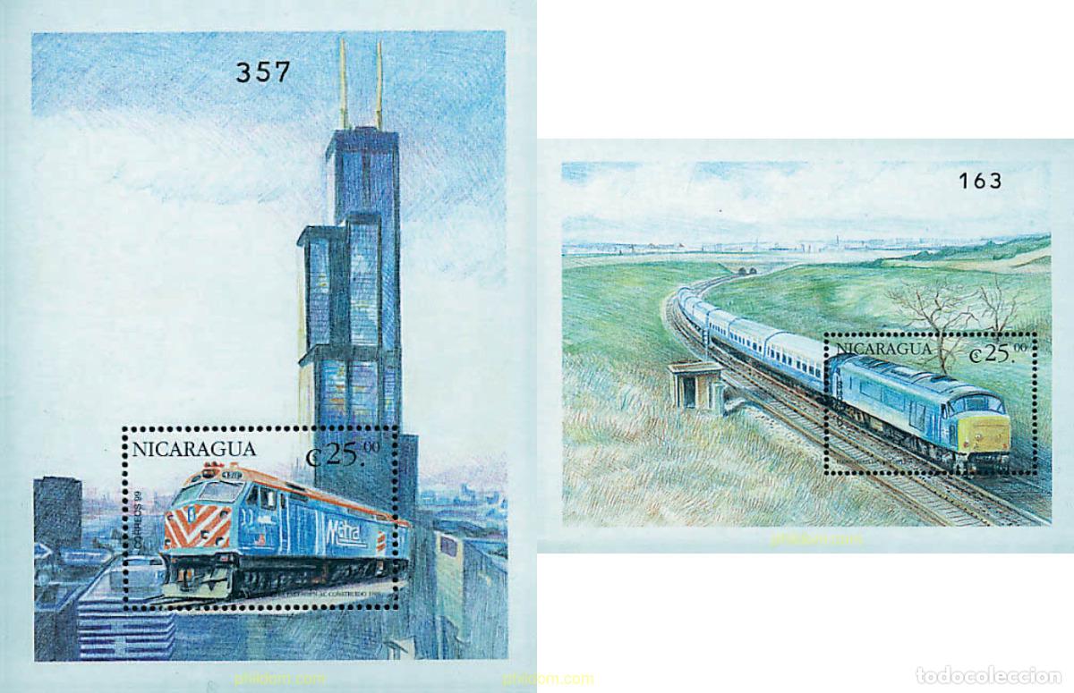 Sellos: 87167 MNH NICARAGUA 2000 TRENES DEL MUNDO