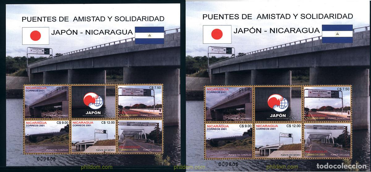 Sellos: 275505 MNH NICARAGUA 2001 PUENTES DE AMISTAD Y SOLIDARIDAD JAPON-NICARAGUA