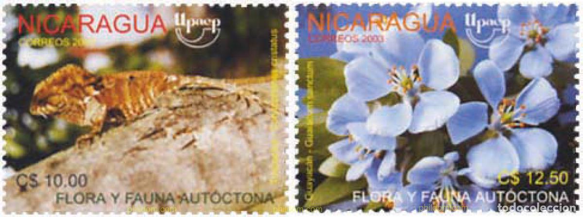 Sellos: 142916 MNH NICARAGUA 2003 AMERICA-UPAEP 2003 - FLORA Y FAUNA AUTOCTONA