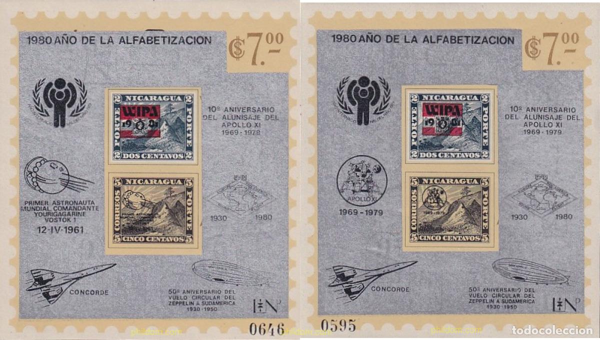 Sellos: 733798 MNH NICARAGUA 1980 1980 A&Ntilde;O DE LA ALFABETIZACION