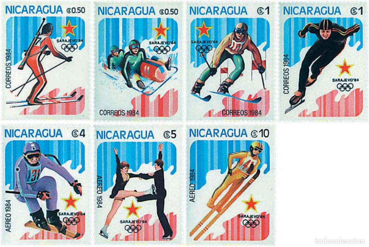 Sellos: 71401 MNH NICARAGUA 1984 14 JUEGOS OLIMPICOS INVIERNO SARAJEVO 1984