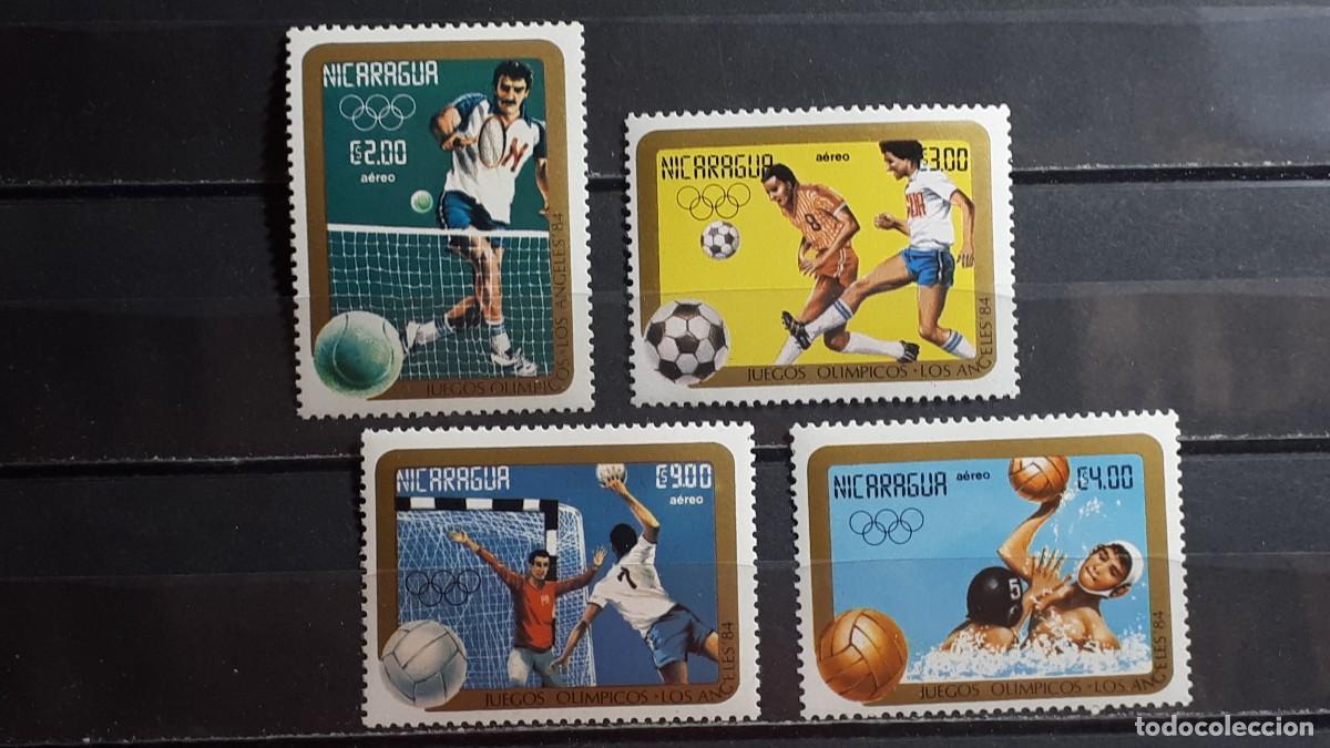 Sellos: NICARAGUA. OLIMPIADAS. A&Ntilde;O 1984. **. YVERT A&eacute;reo 1069/72