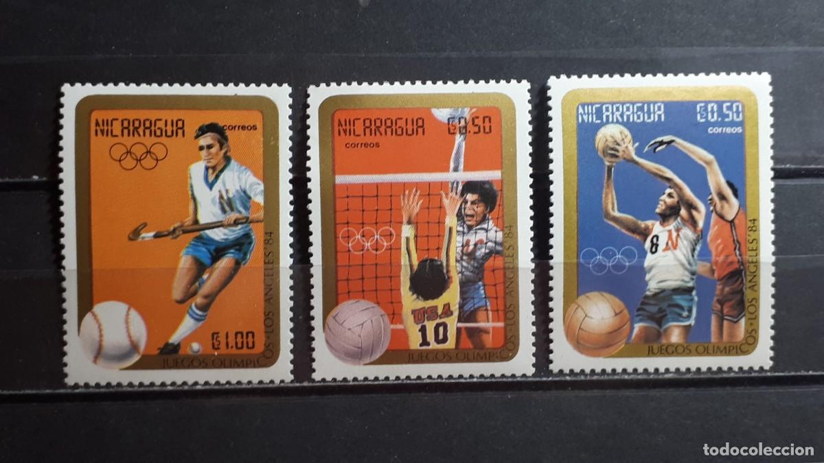 Sellos: NICARAGUA. OLIMPIADAS. A&Ntilde;O 1984. **. YVERT 1342/4