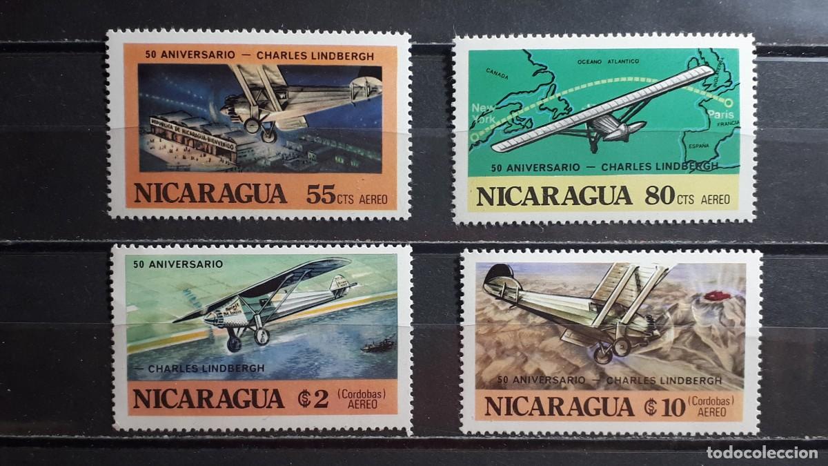 Sellos: NICARAGUA. AVIONES. A&Ntilde;O 1977. **. YVERT A&eacute;reo 899/902