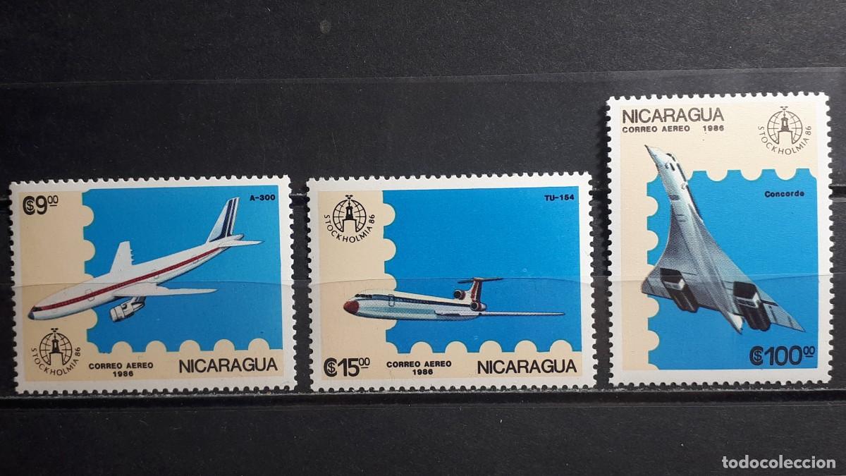 Sellos: NICARAGUA. A&Ntilde;O 1986. **. YVERT A&Eacute;REO 1146/8