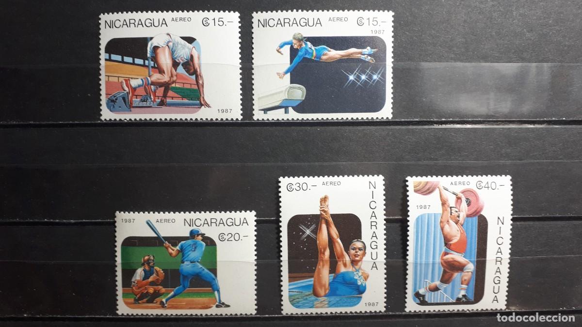 Sellos: NICARAGUA. A&Ntilde;O 1987. **. YVERT A&eacute;reo 1215/9