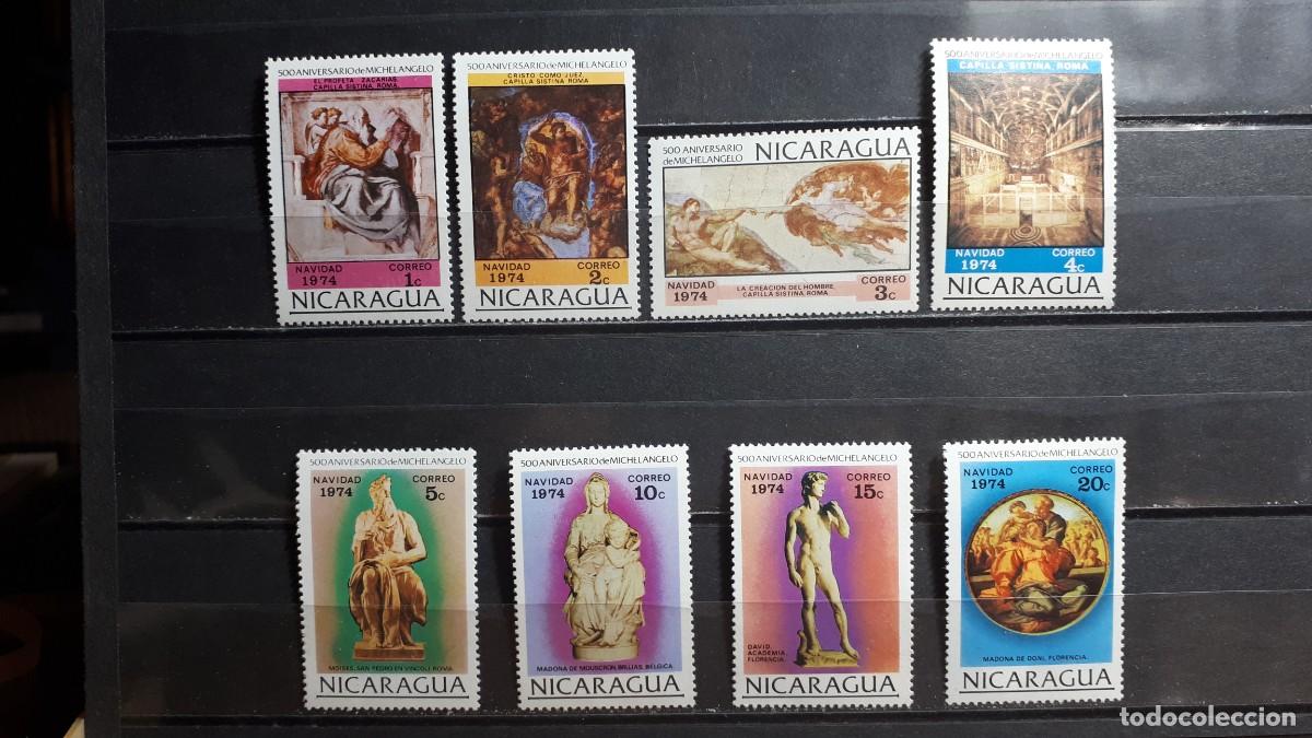 Sellos: NICARAGUA. NAVIDAD. A&Ntilde;O 1974. **. YVERT 983/90