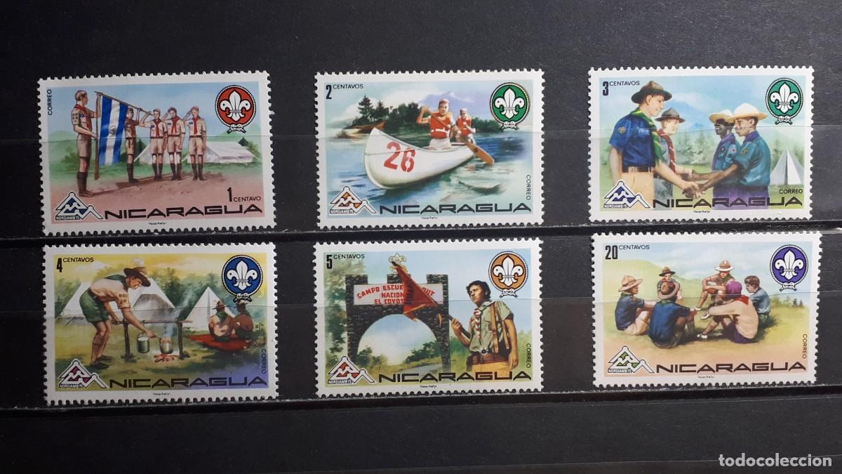 Sellos: NICARAGUA. BOY SCOUTS. A&Ntilde;O 1975. **. YVERT 1020/5