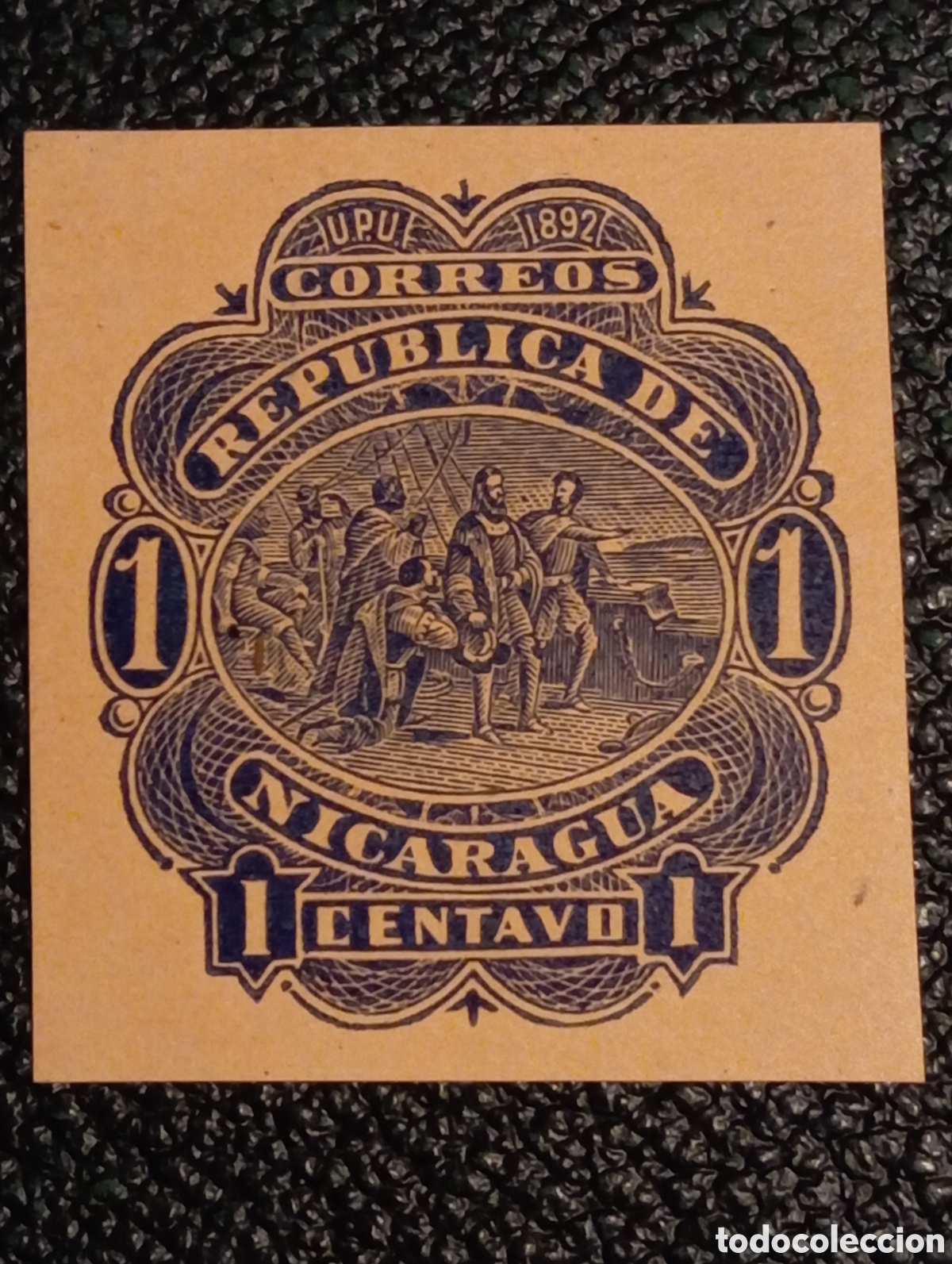 Sellos: Sello Nicaragua 1892 Col&oacute;n Divisando Tierra 1c (Cat: Scott #30)