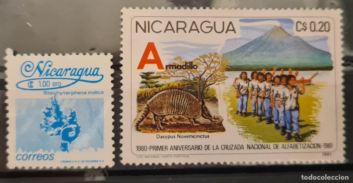 Briefmarken: Dos sellos usados de Nicaragua