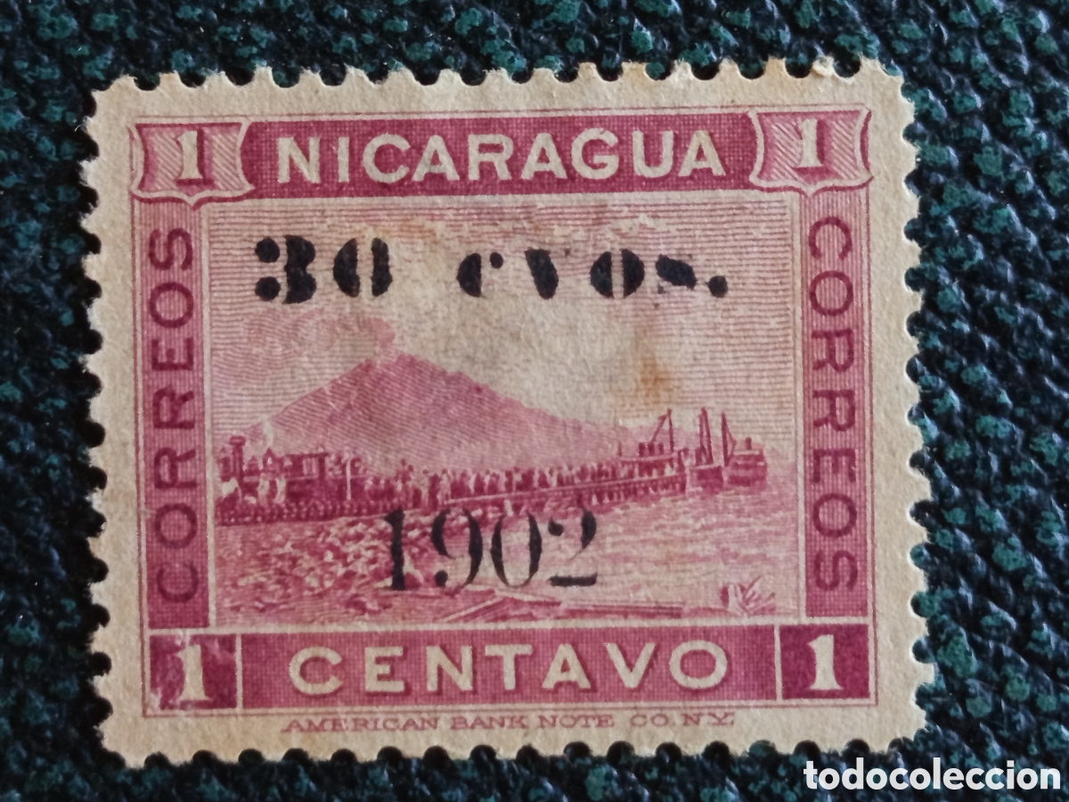 Sellos: Sello Nicaragua 1902 Sobrecargado 30 cvos. MNH (Scott #161 / Edifil #132)
