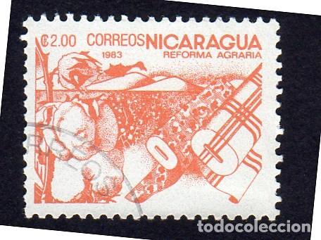 Sellos: Nicaragua .Reforma Agraria. 1983. YT-1304. Usado