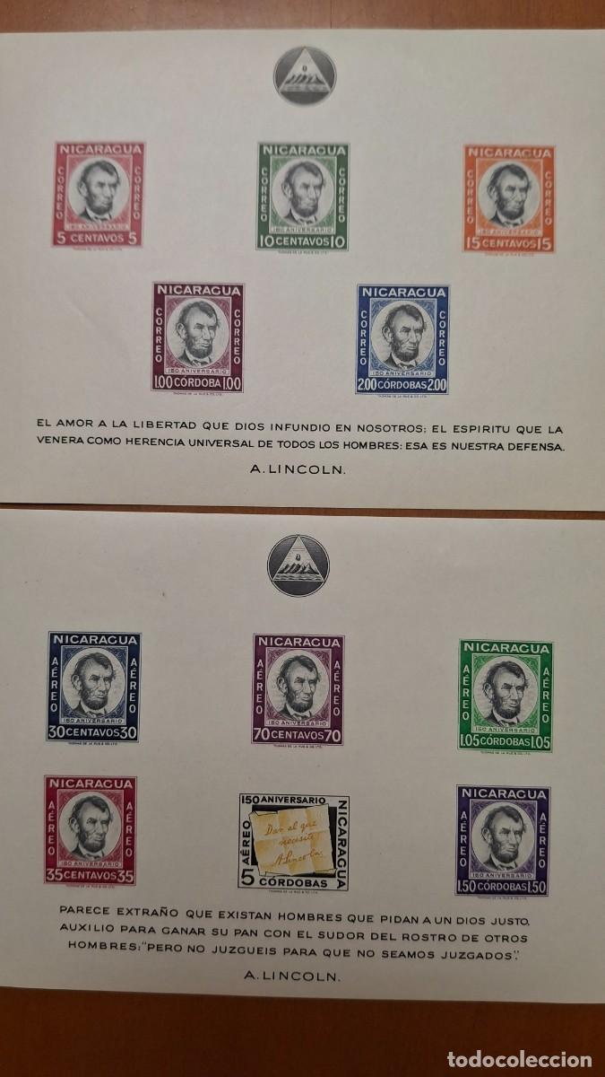 Selos: HB606 HOJITAS BLOQUE de NICARAGUA en NUEVO ideal para tematicas (leer descripcion)