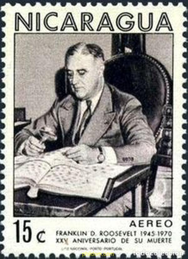 Sellos: 796305 MNH NICARAGUA 1970 FRANKLIN D.ROOSEVELT CONMEMORADO EN EL XXV ANIVERSARIO DE SU MUERTE 1945-