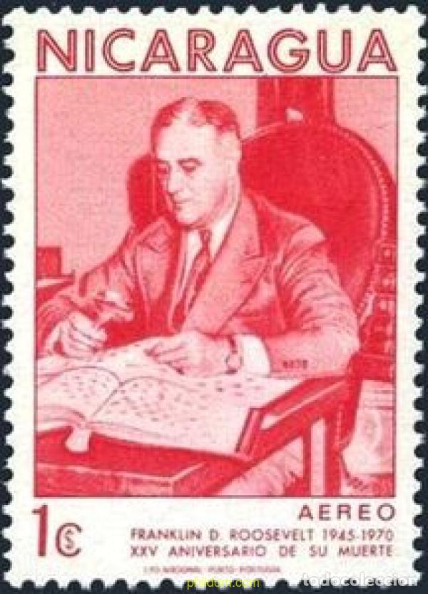 Sellos: 796304 MNH NICARAGUA 1970 XXV ANIVERSARIO DE LA MUERTE DE FRANKLIN D.ROOSEVELT 1945-1970