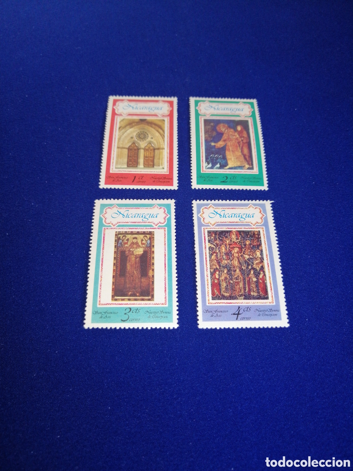 Timbres: NICARAGUA LOTE RELIGION SELLOS USADOS